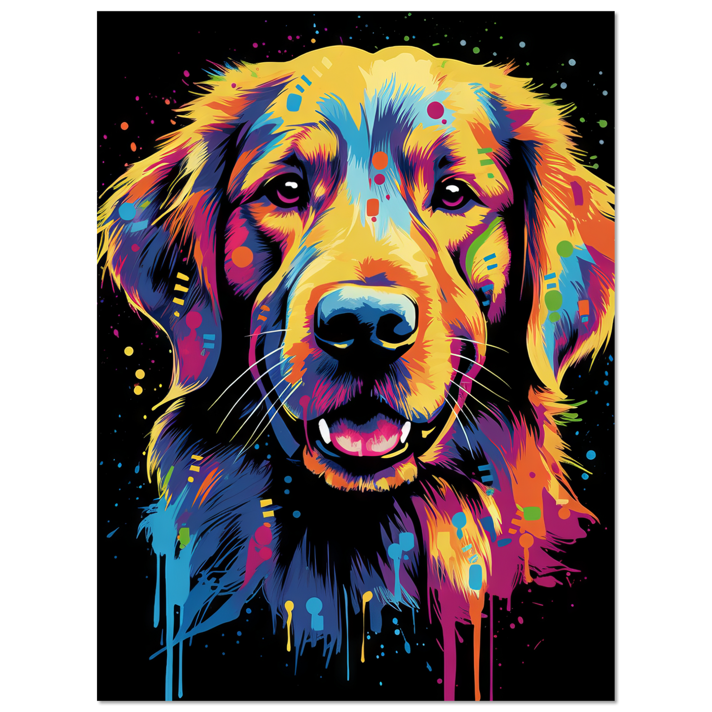 Dog Golden Retriever Pop Art (DOG94)