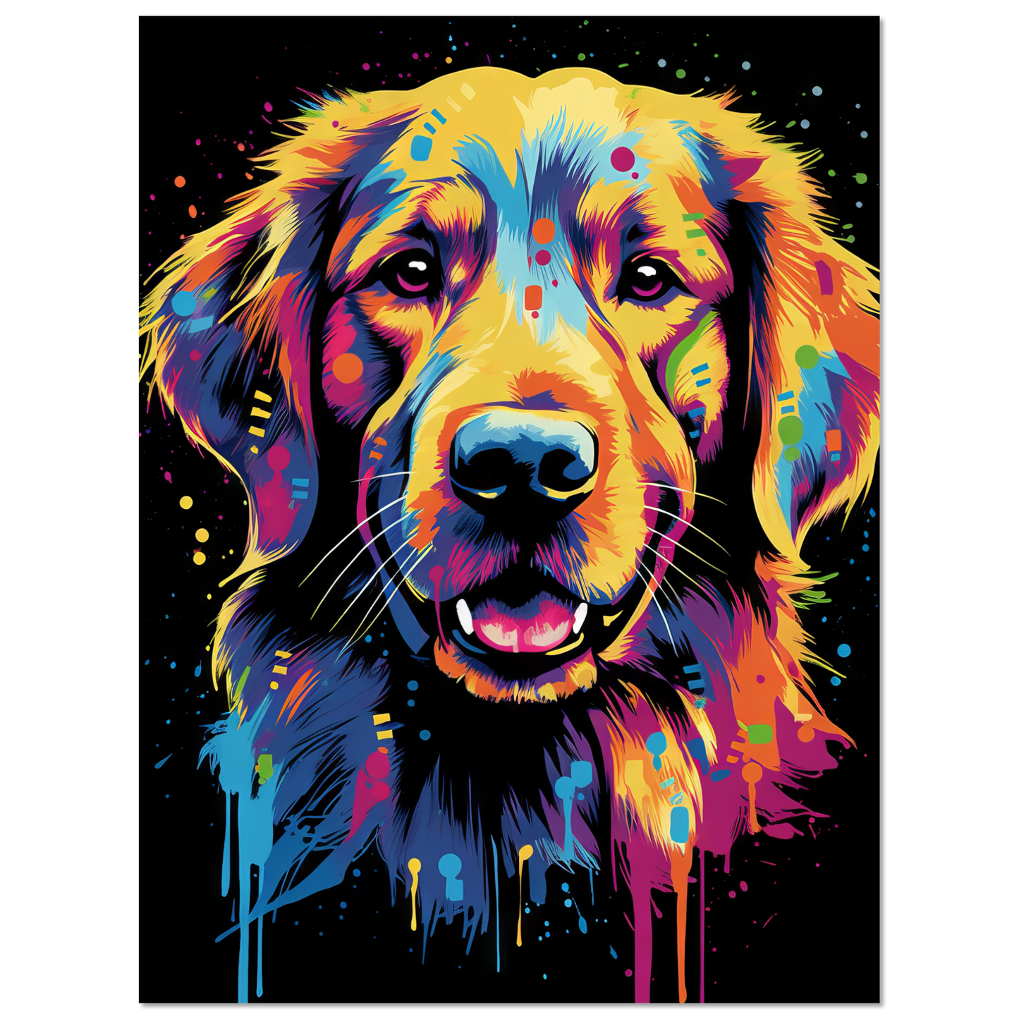 Dog Golden Retriever Pop Art (DOG94)