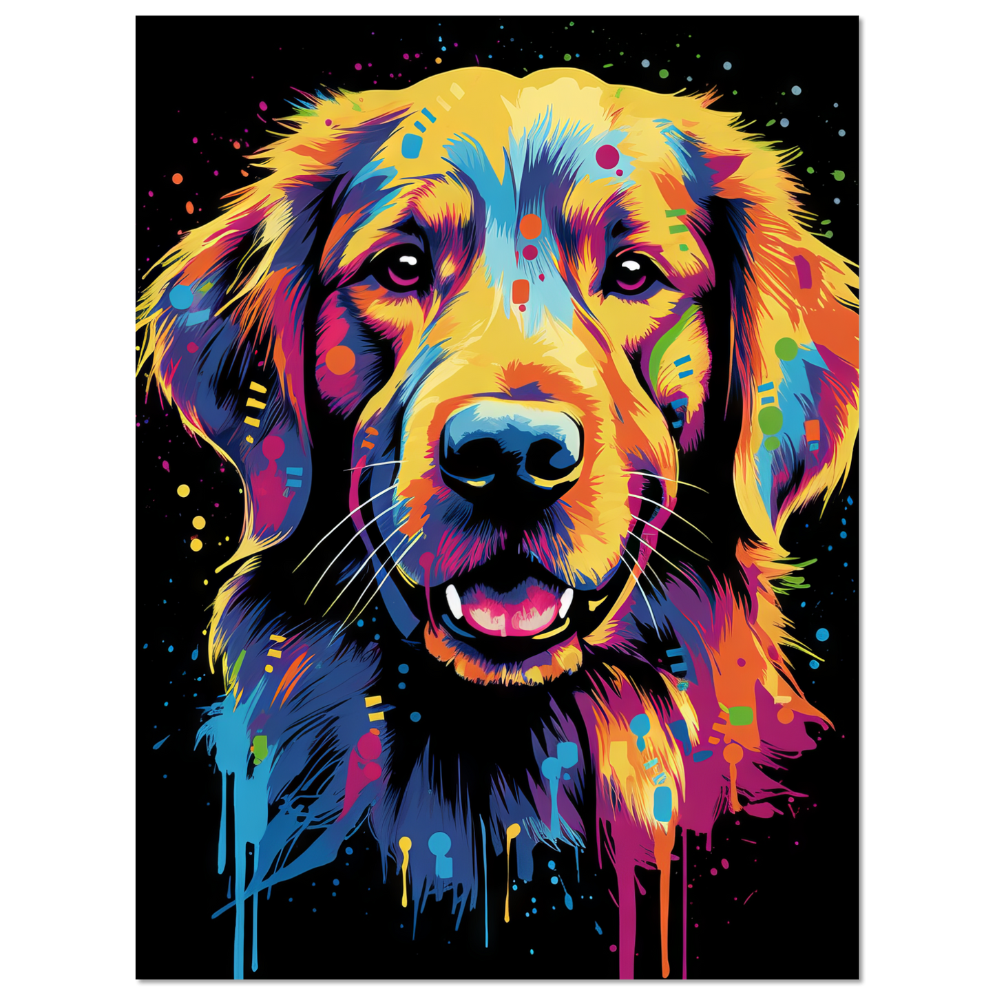 Dog Golden Retriever Pop Art (DOG94)