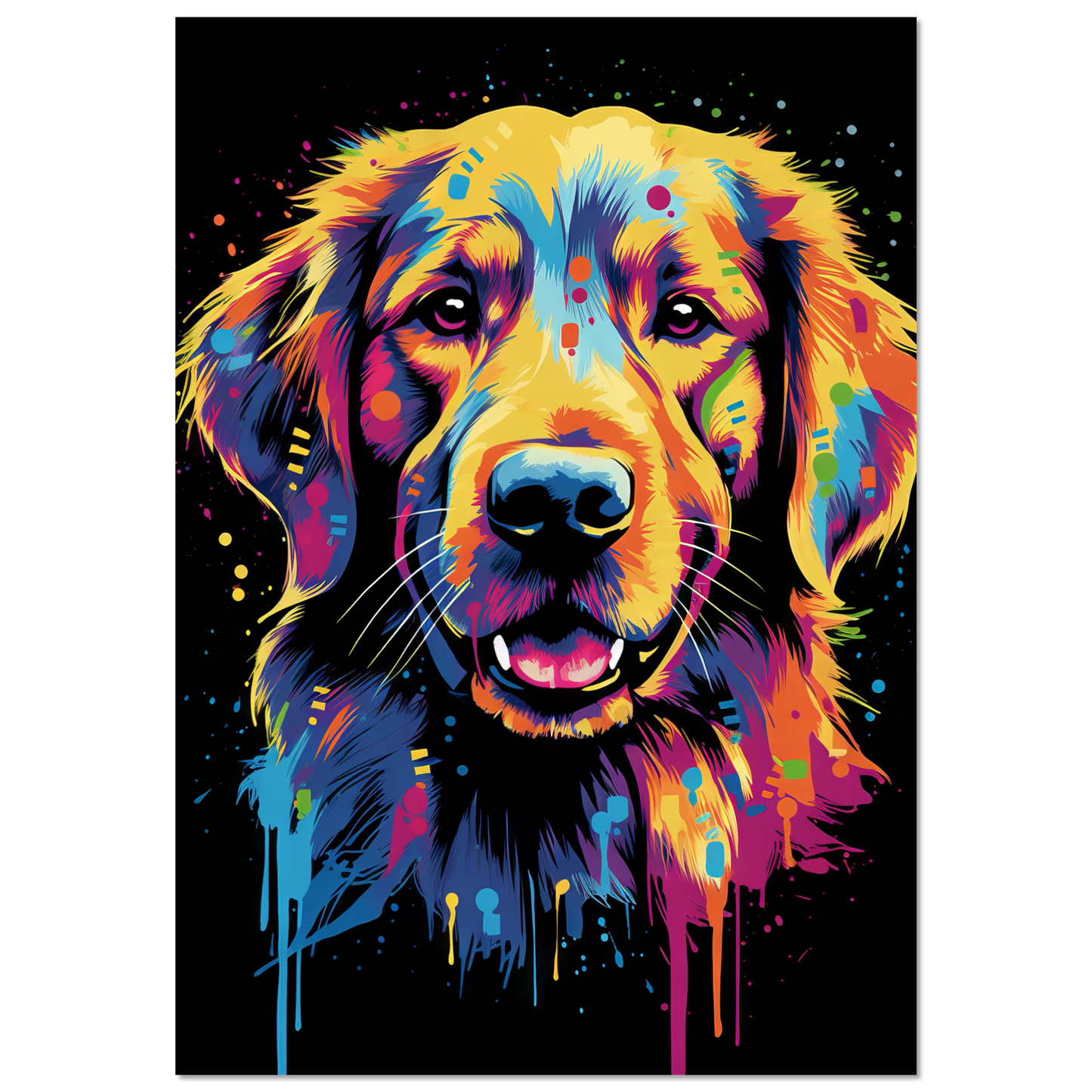 Dog Golden Retriever Pop Art (DOG94)