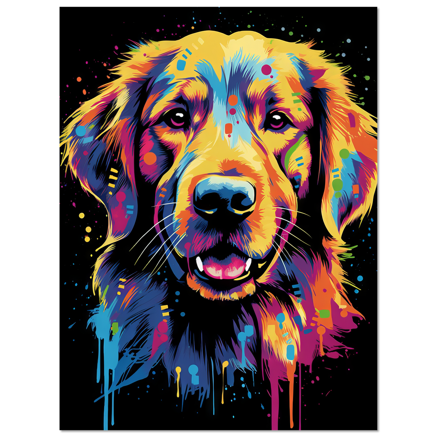 Dog Golden Retriever Pop Art (DOG94)