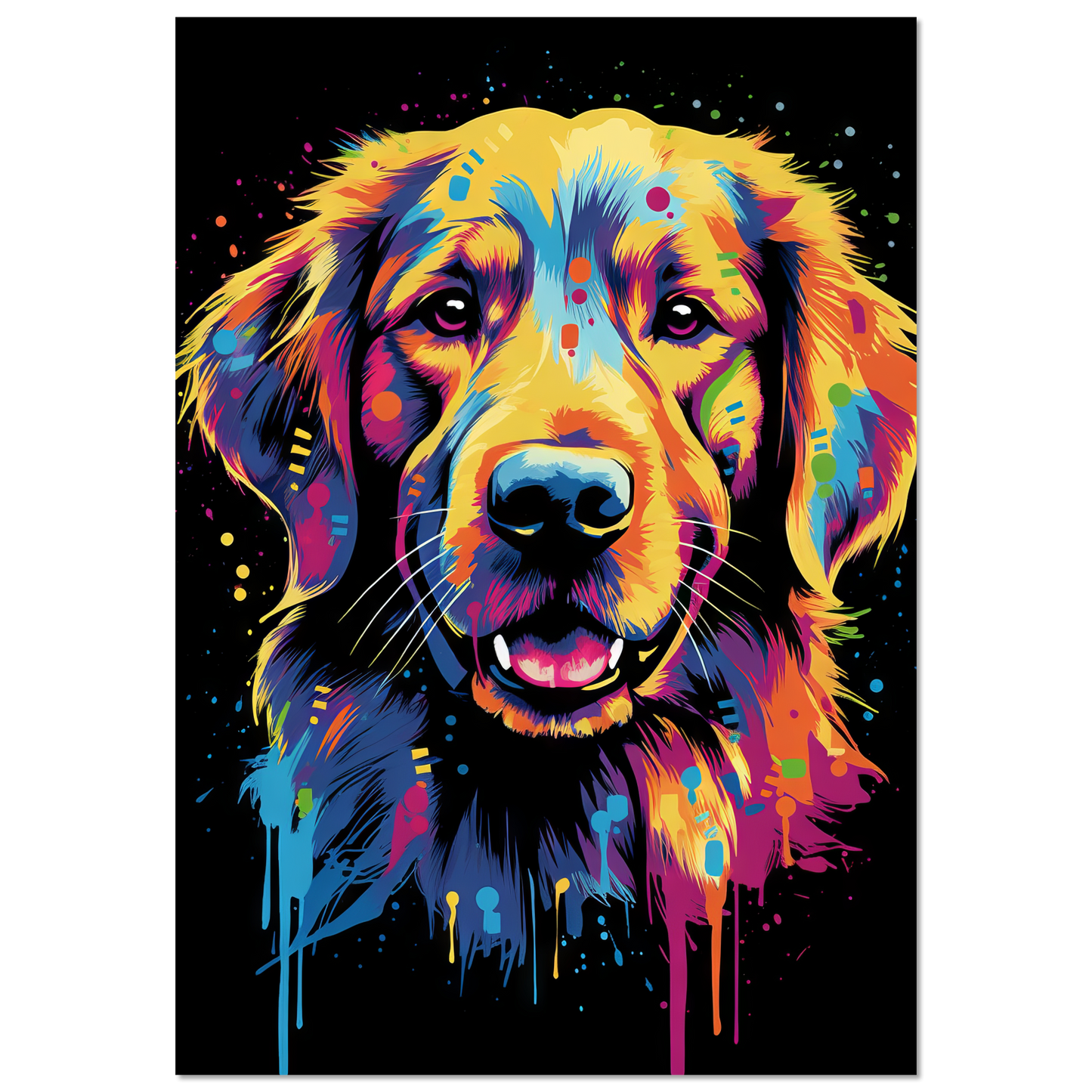 Dog Golden Retriever Pop Art (DOG94)