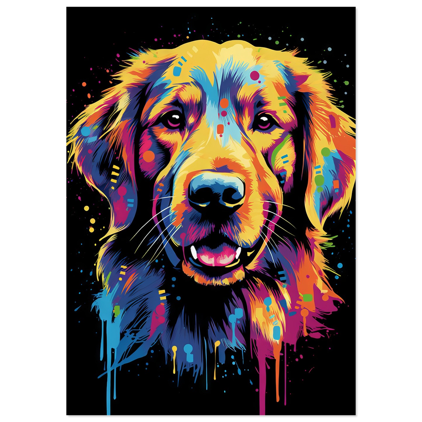 Dog Golden Retriever Pop Art (DOG94)