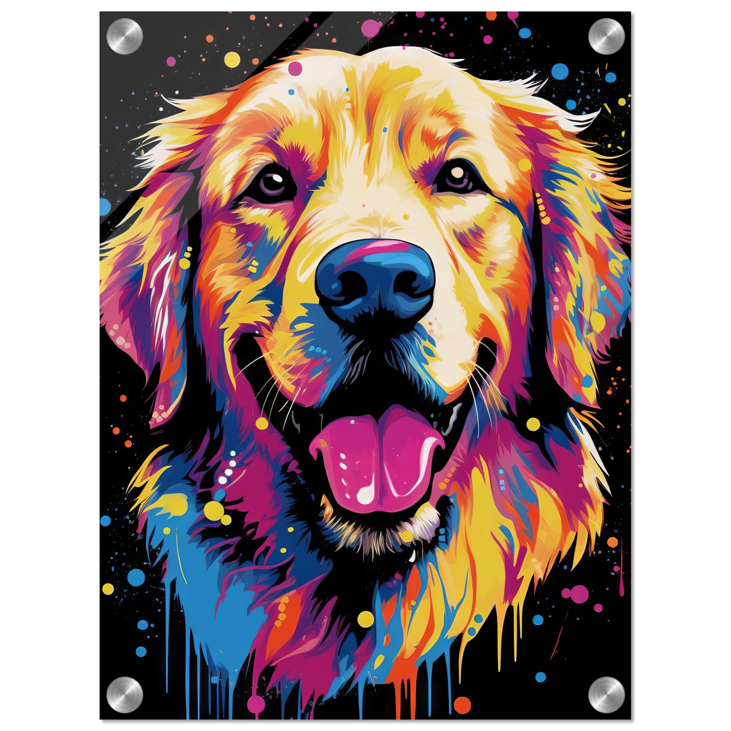 Dog Golden Retriever Pop Art (DOG95)