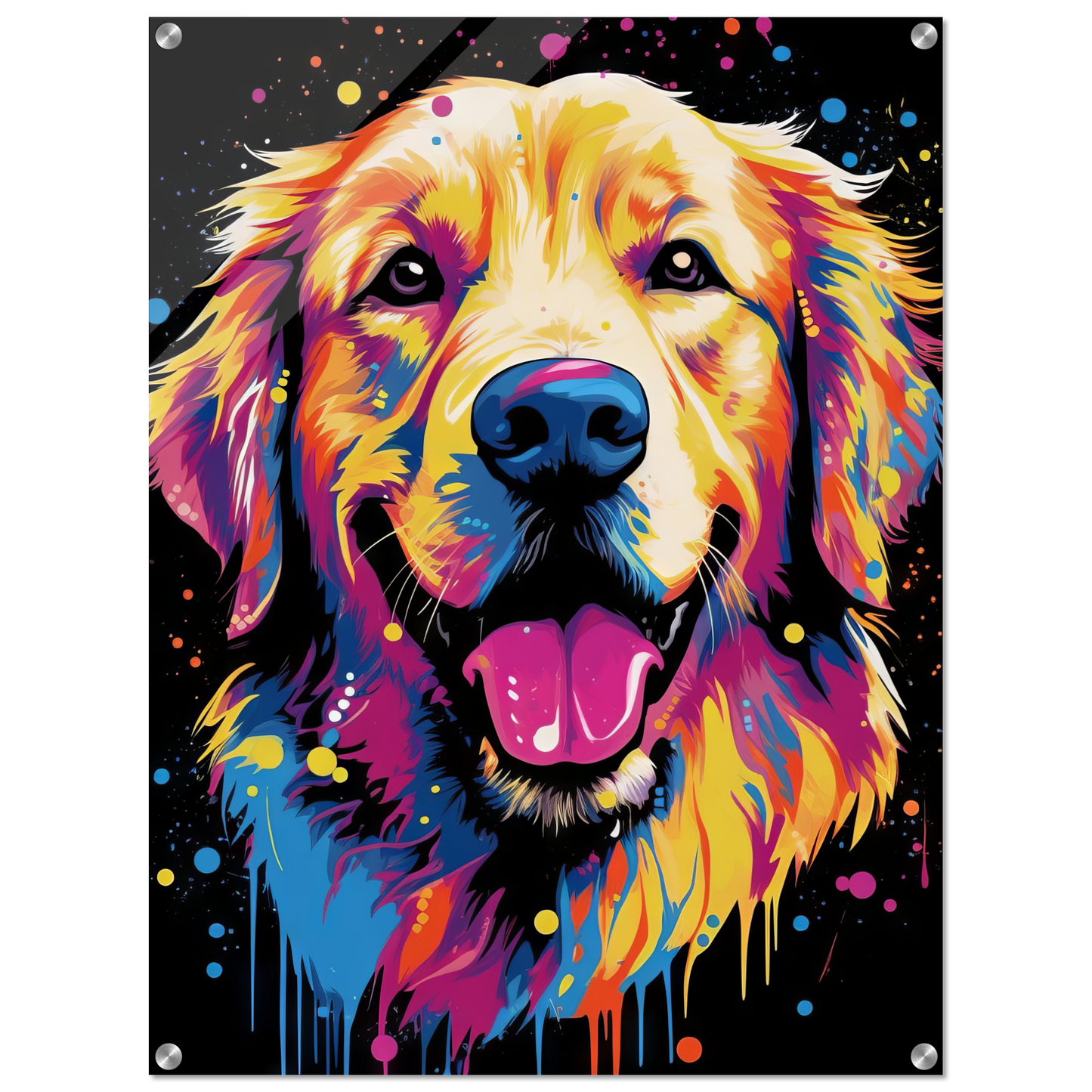 Dog Golden Retriever Pop Art (DOG95)