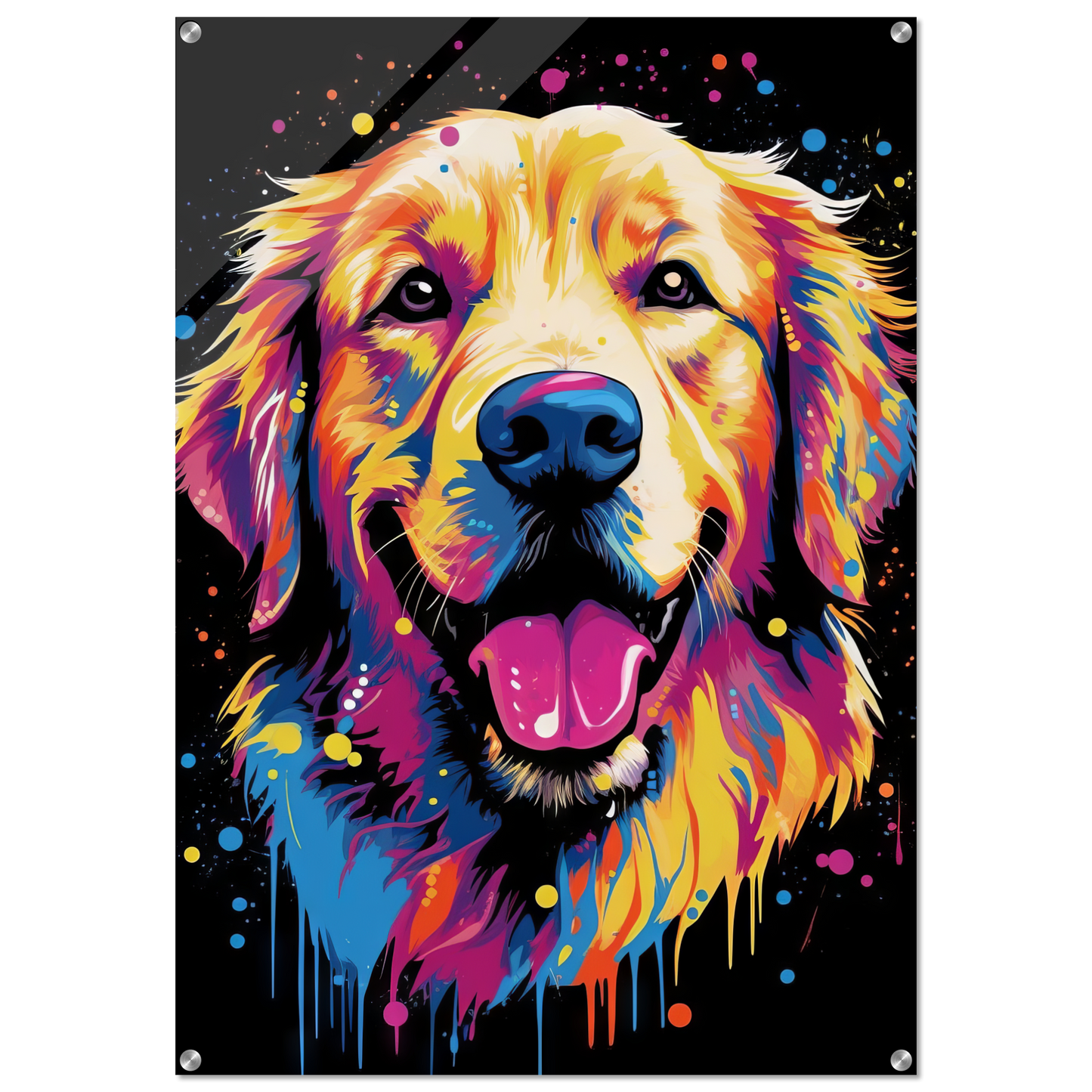 Dog Golden Retriever Pop Art (DOG95)