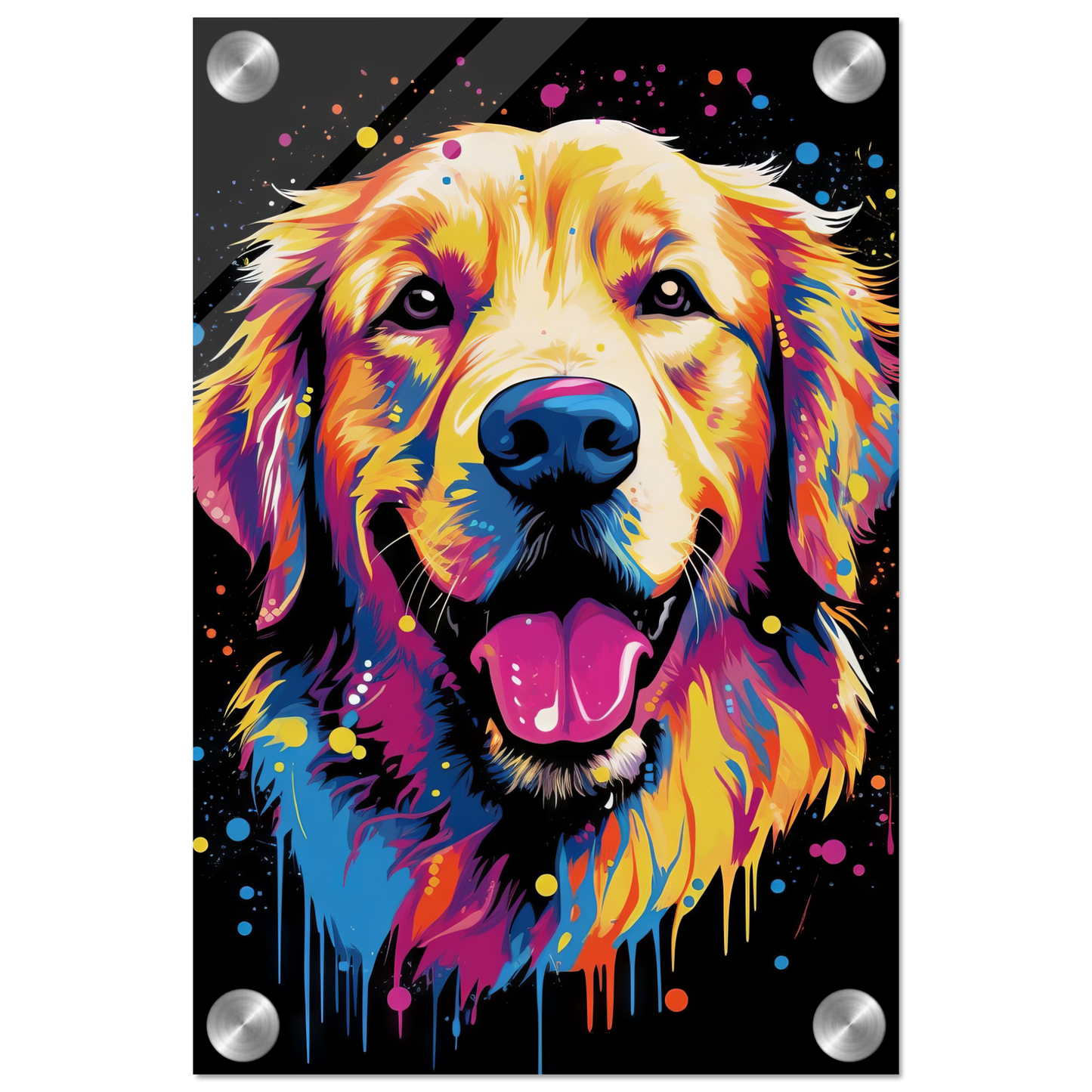 Dog Golden Retriever Pop Art (DOG95)