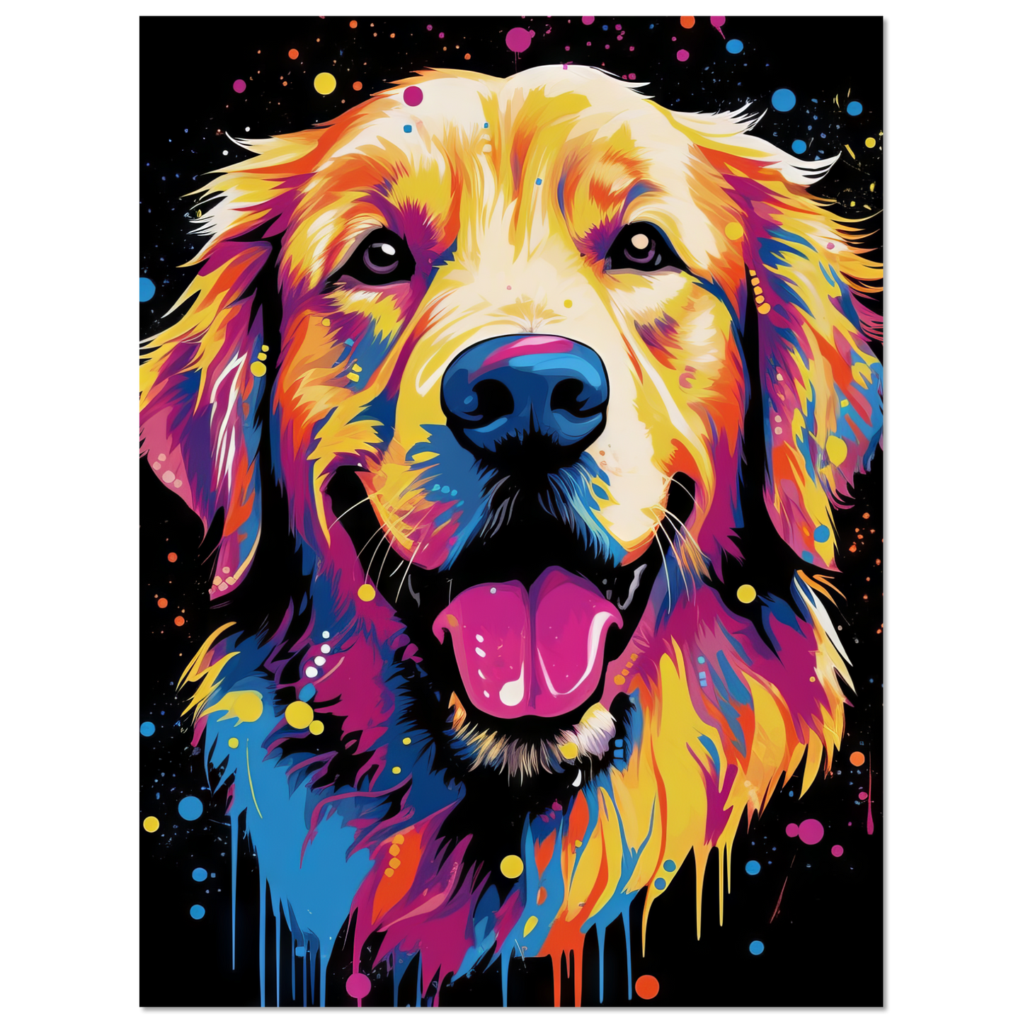 Dog Golden Retriever Pop Art (DOG95)