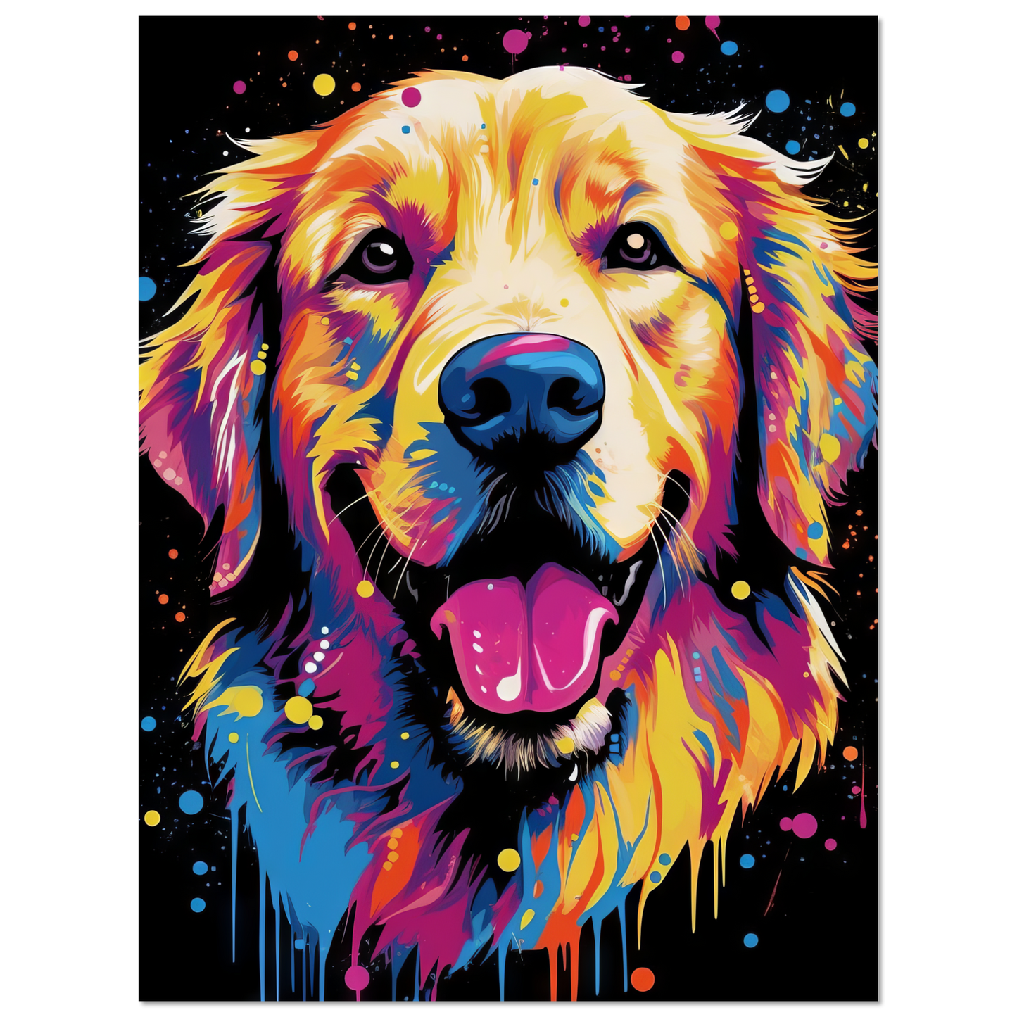 Dog Golden Retriever Pop Art (DOG95)