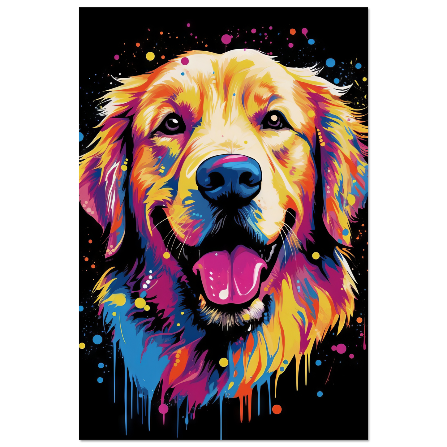 Dog Golden Retriever Pop Art (DOG95)