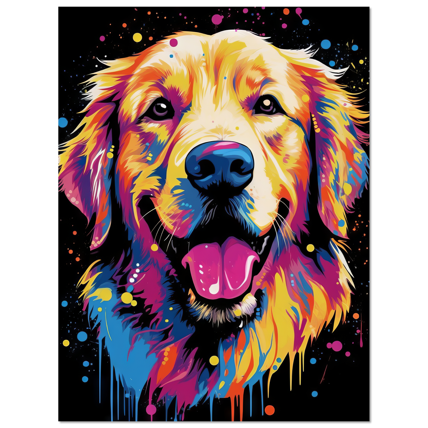 Dog Golden Retriever Pop Art (DOG95)
