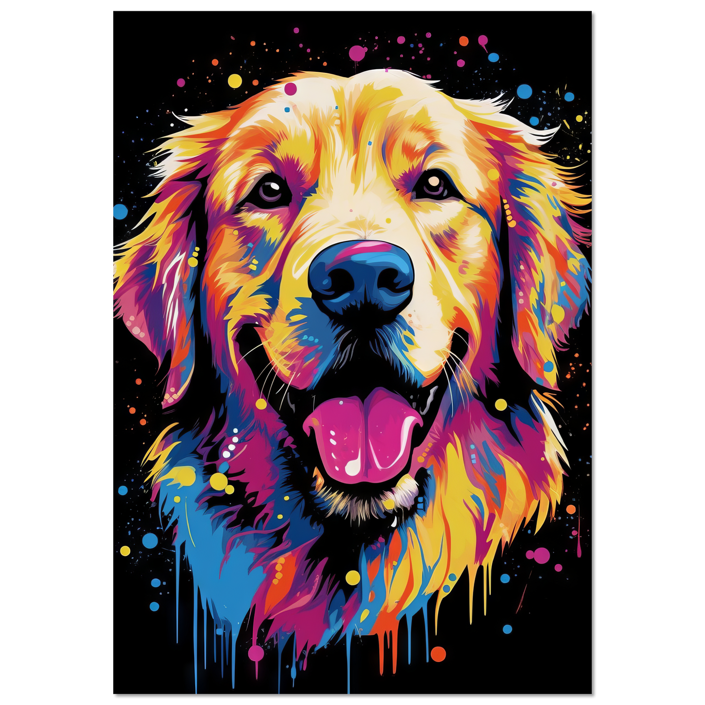 Dog Golden Retriever Pop Art (DOG95)