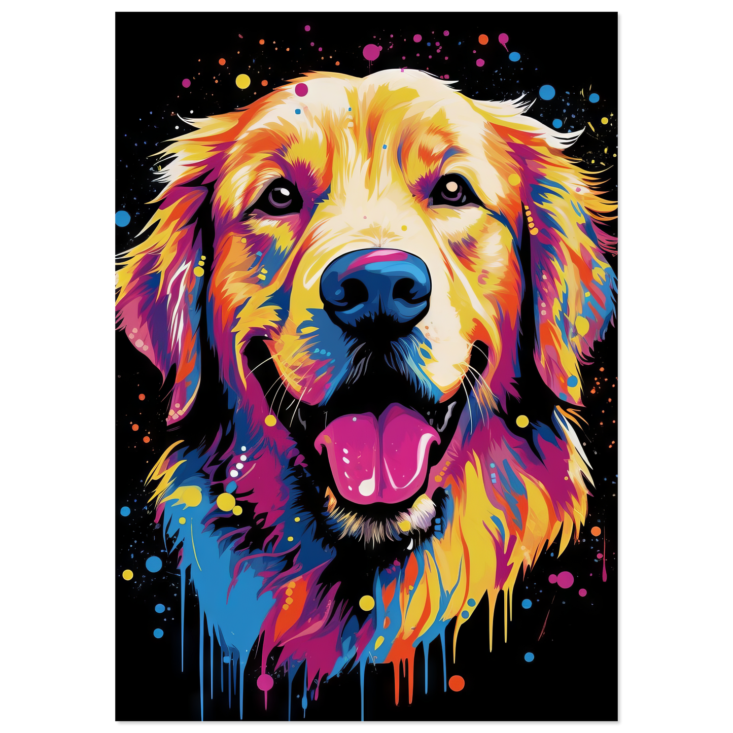 Dog Golden Retriever Pop Art (DOG95)