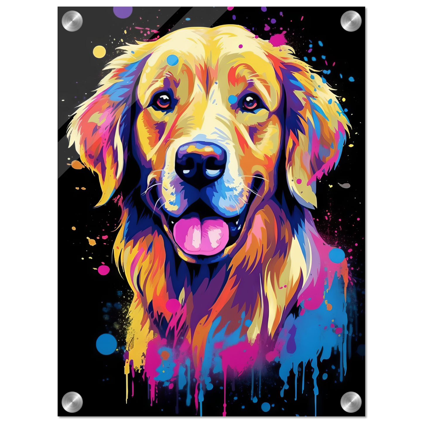 Dog Golden Retriever Pop Art (DOG100)