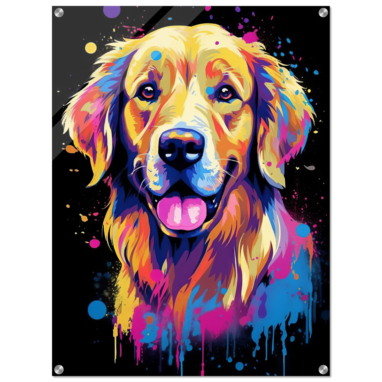 Dog Golden Retriever Pop Art (DOG100)