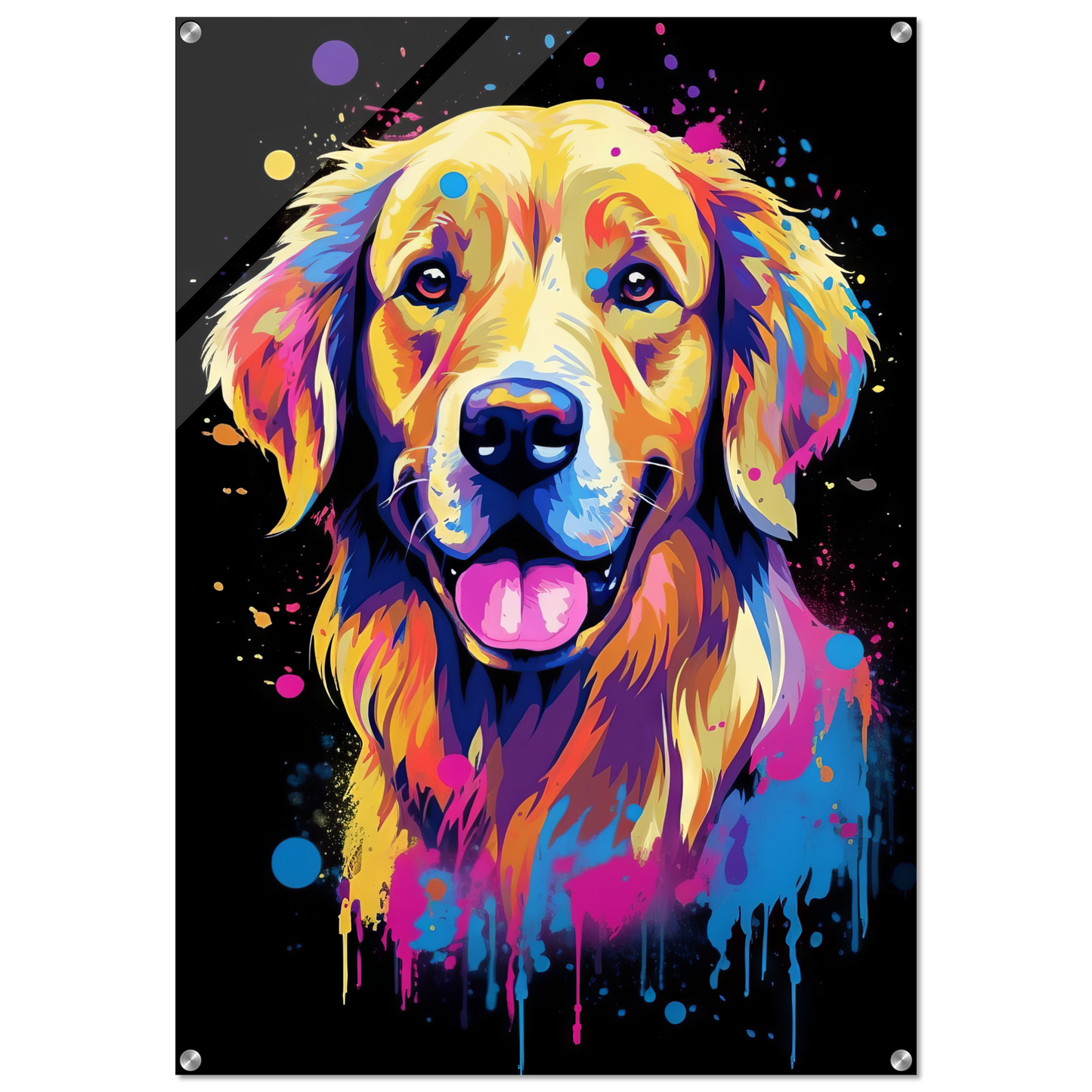 Dog Golden Retriever Pop Art (DOG100)