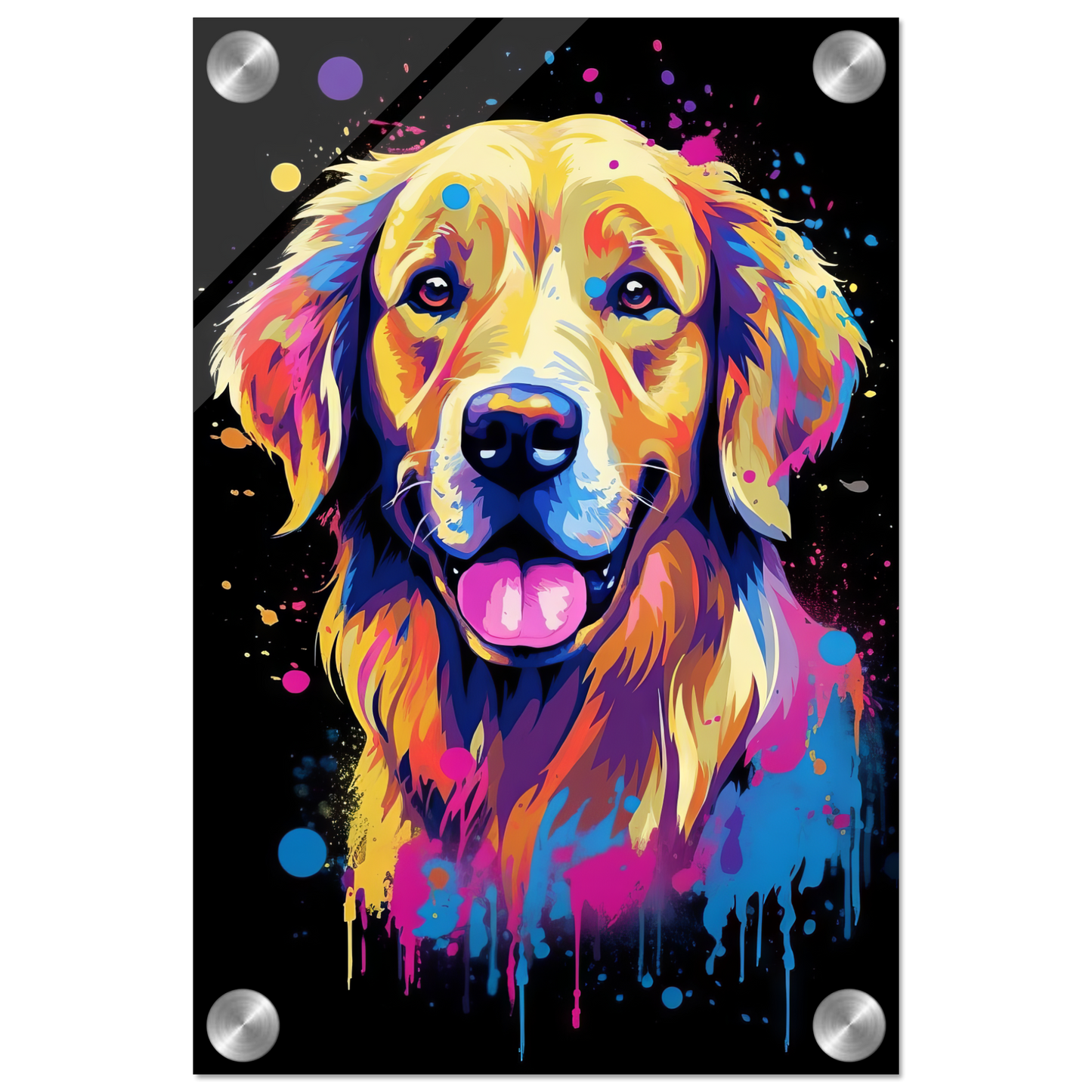 Dog Golden Retriever Pop Art (DOG100)