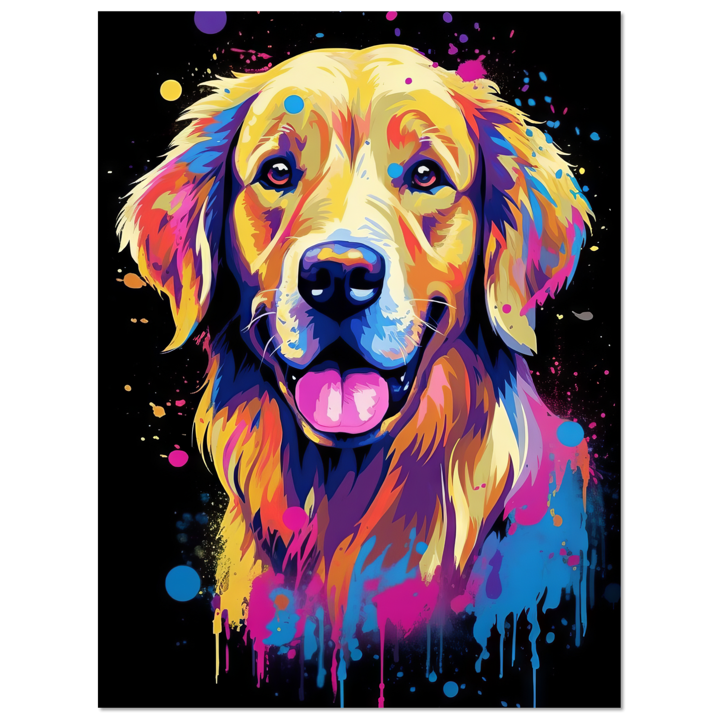 Dog Golden Retriever Pop Art (DOG100)