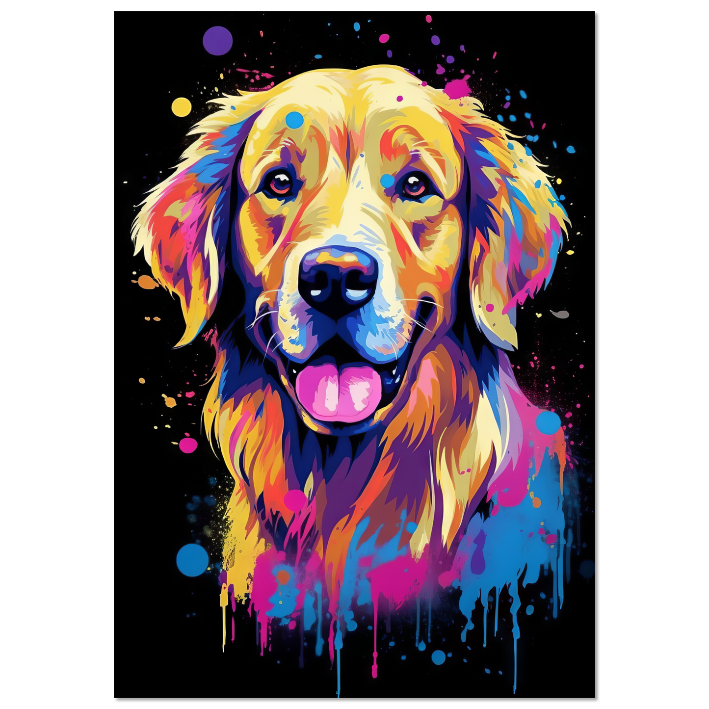 Dog Golden Retriever Pop Art (DOG100)