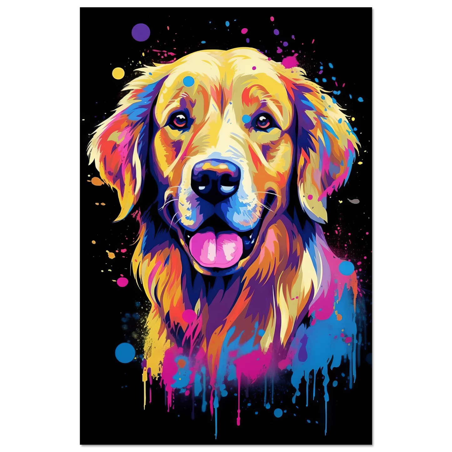 Dog Golden Retriever Pop Art (DOG100)