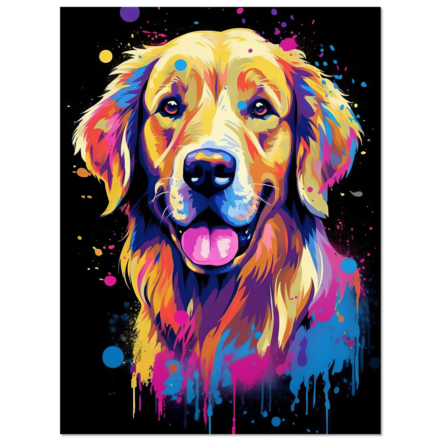 Dog Golden Retriever Pop Art (DOG100)