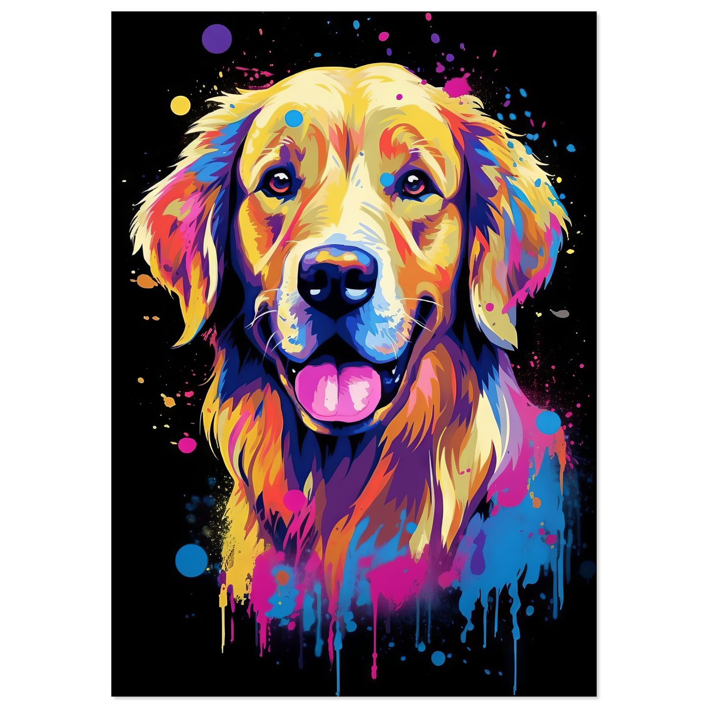 Dog Golden Retriever Pop Art (DOG100)