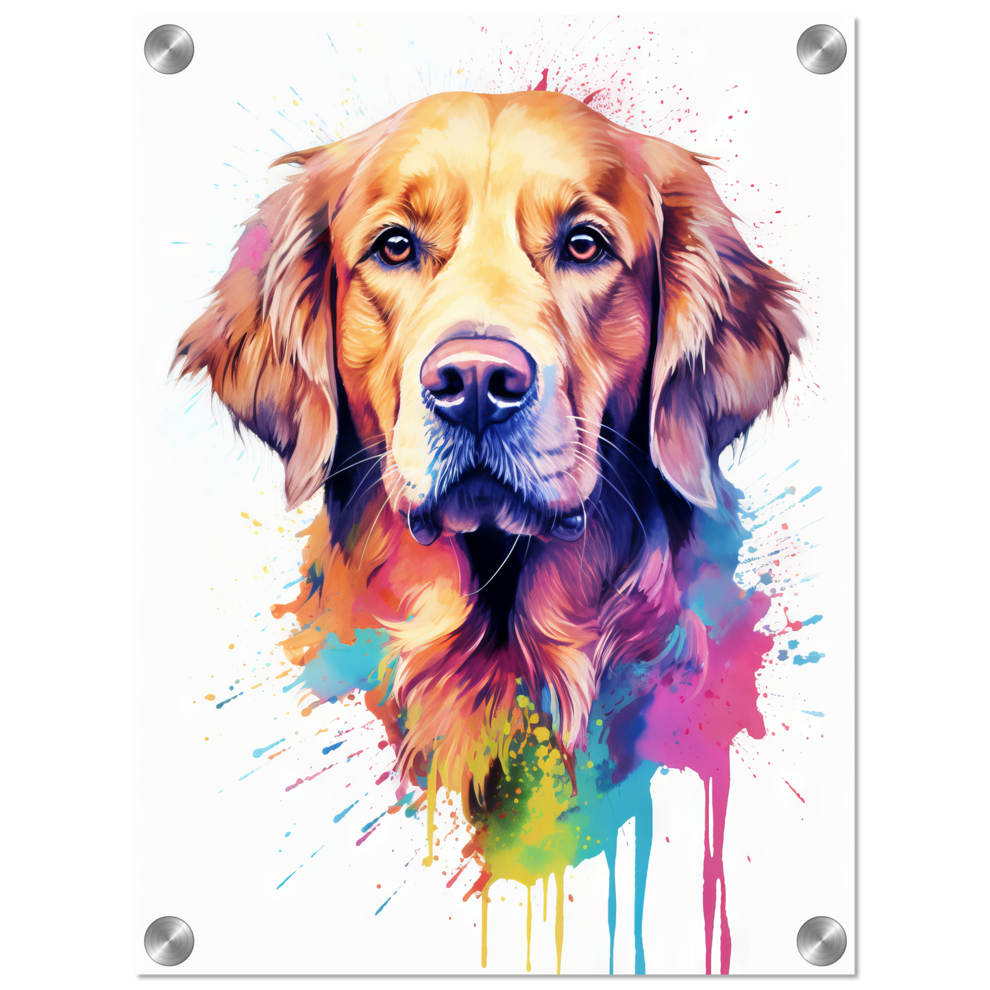 Dog Golden Retriever Pop Art (DOG97)