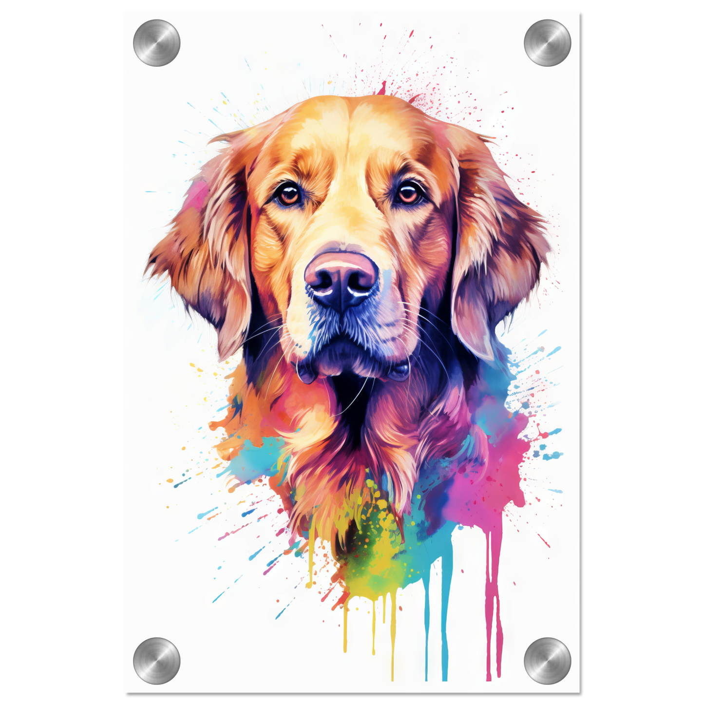 Dog Golden Retriever Pop Art (DOG97)