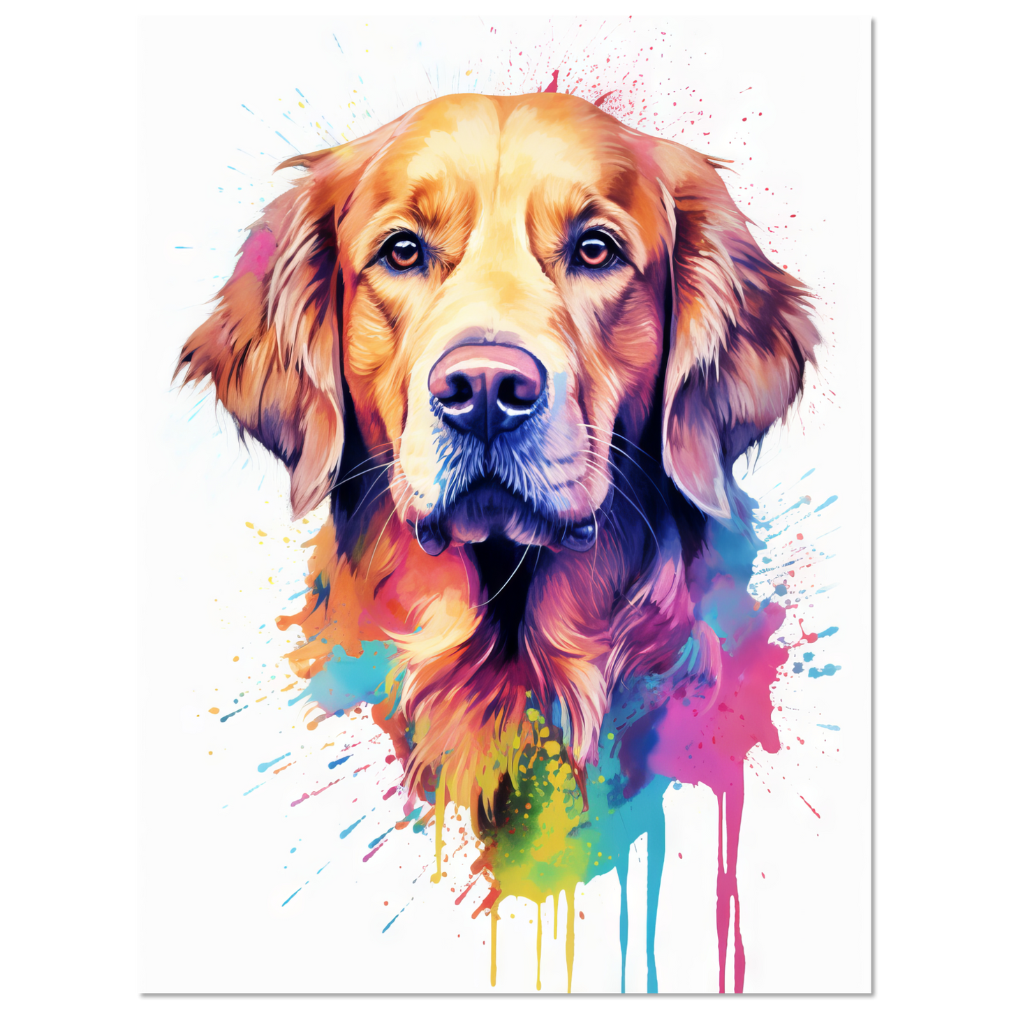 Dog Golden Retriever Pop Art (DOG97)