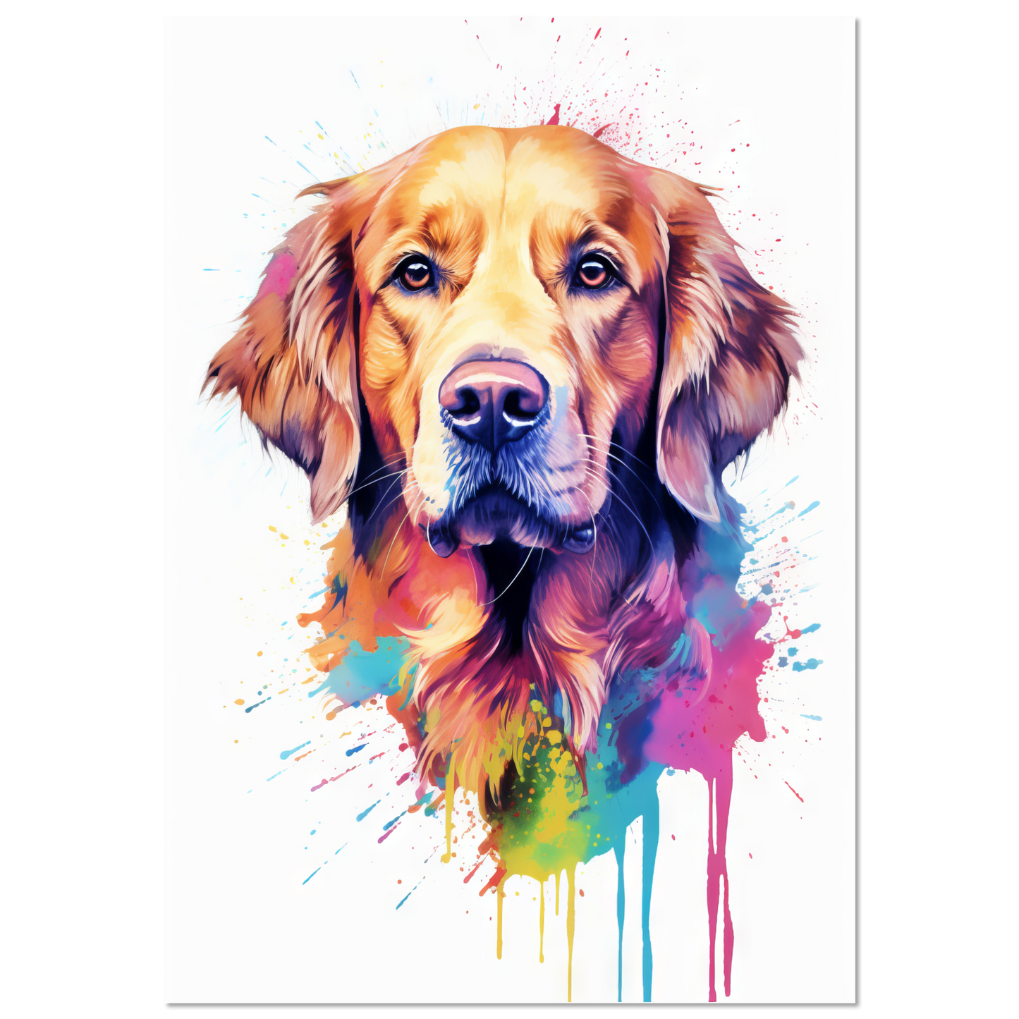 Dog Golden Retriever Pop Art (DOG97)