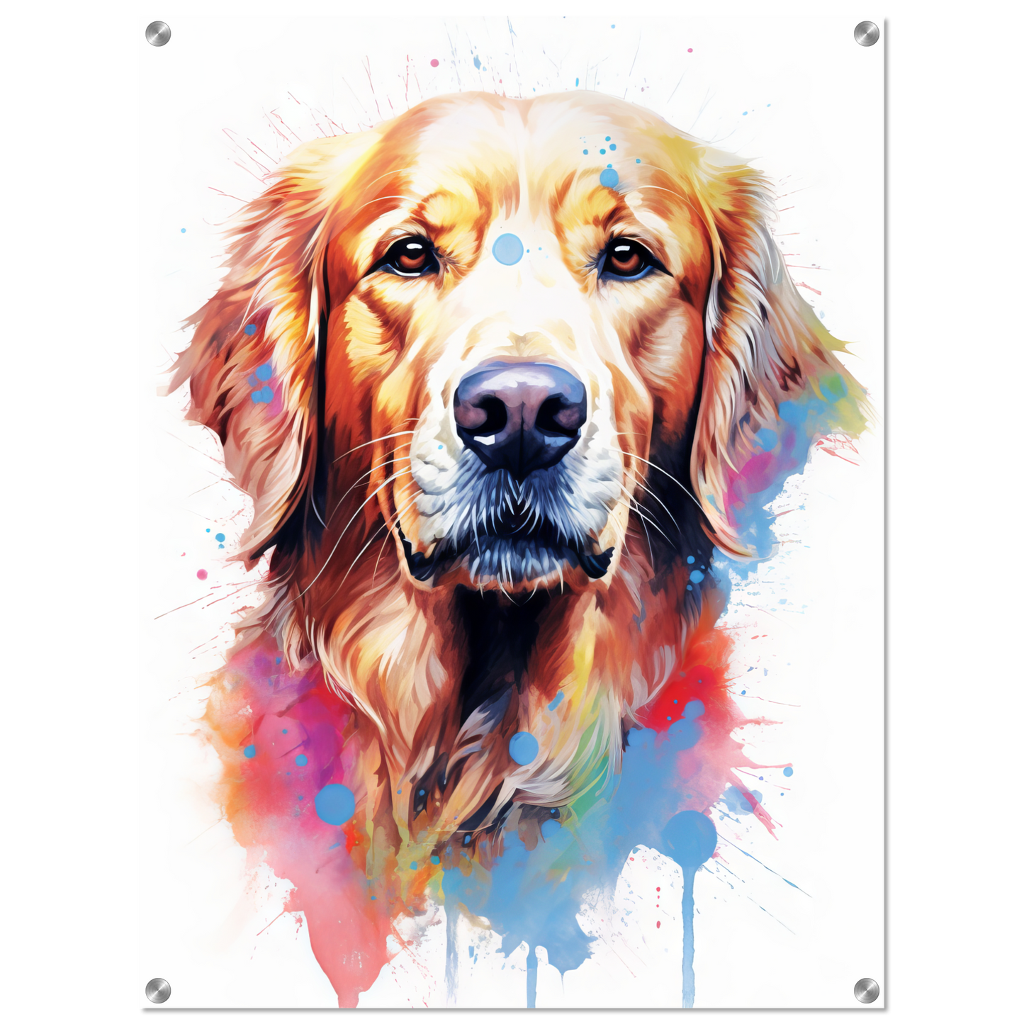 Dog Golden Retriever Pop Art (DOG98)