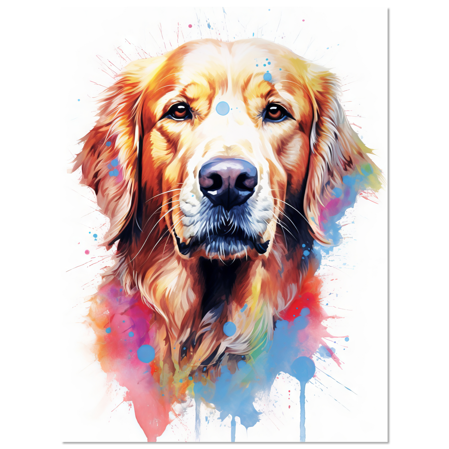 Dog Golden Retriever Pop Art (DOG98)