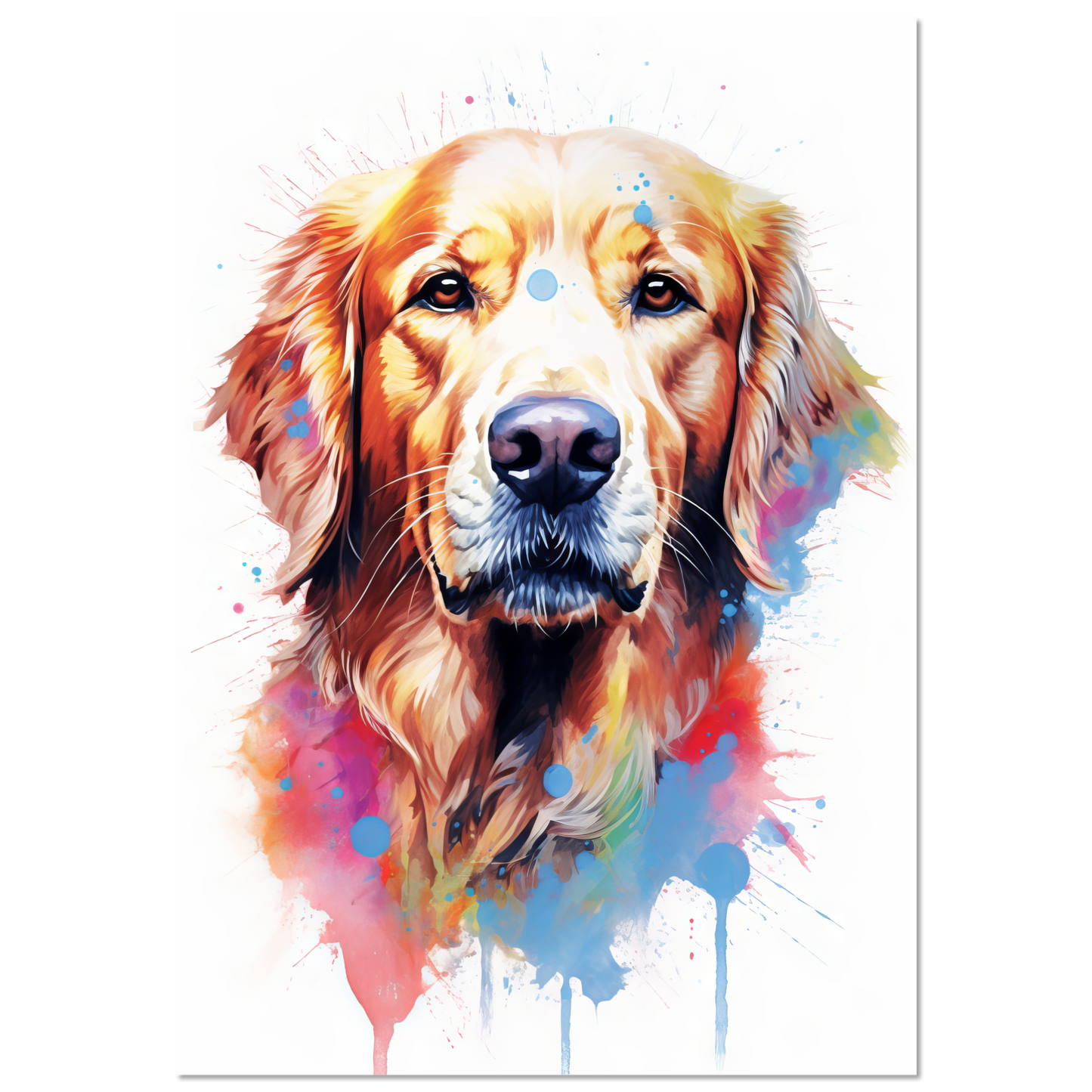Dog Golden Retriever Pop Art (DOG98)
