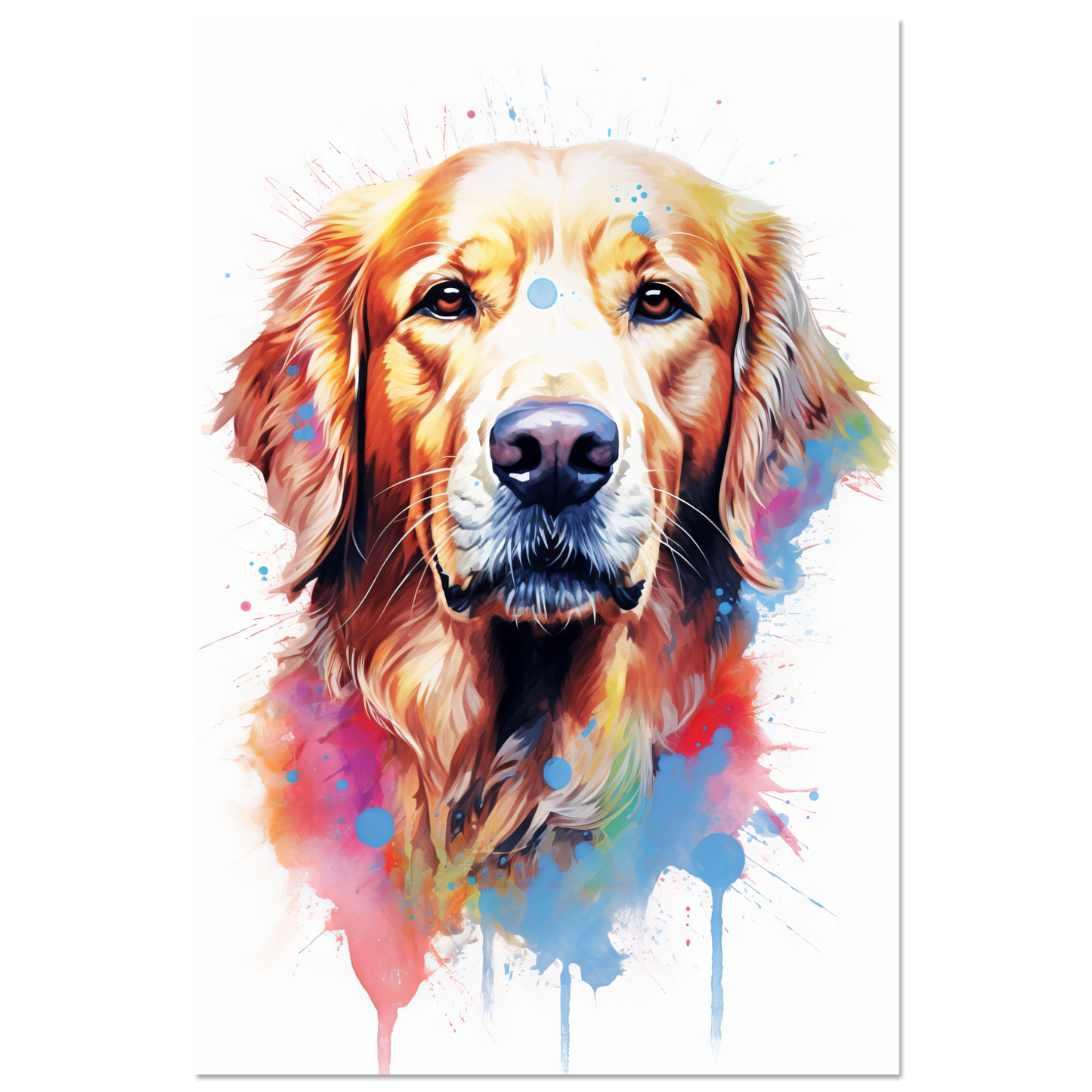 Dog Golden Retriever Pop Art (DOG98)