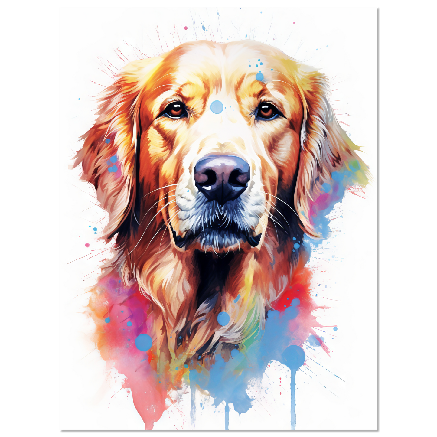 Dog Golden Retriever Pop Art (DOG98)