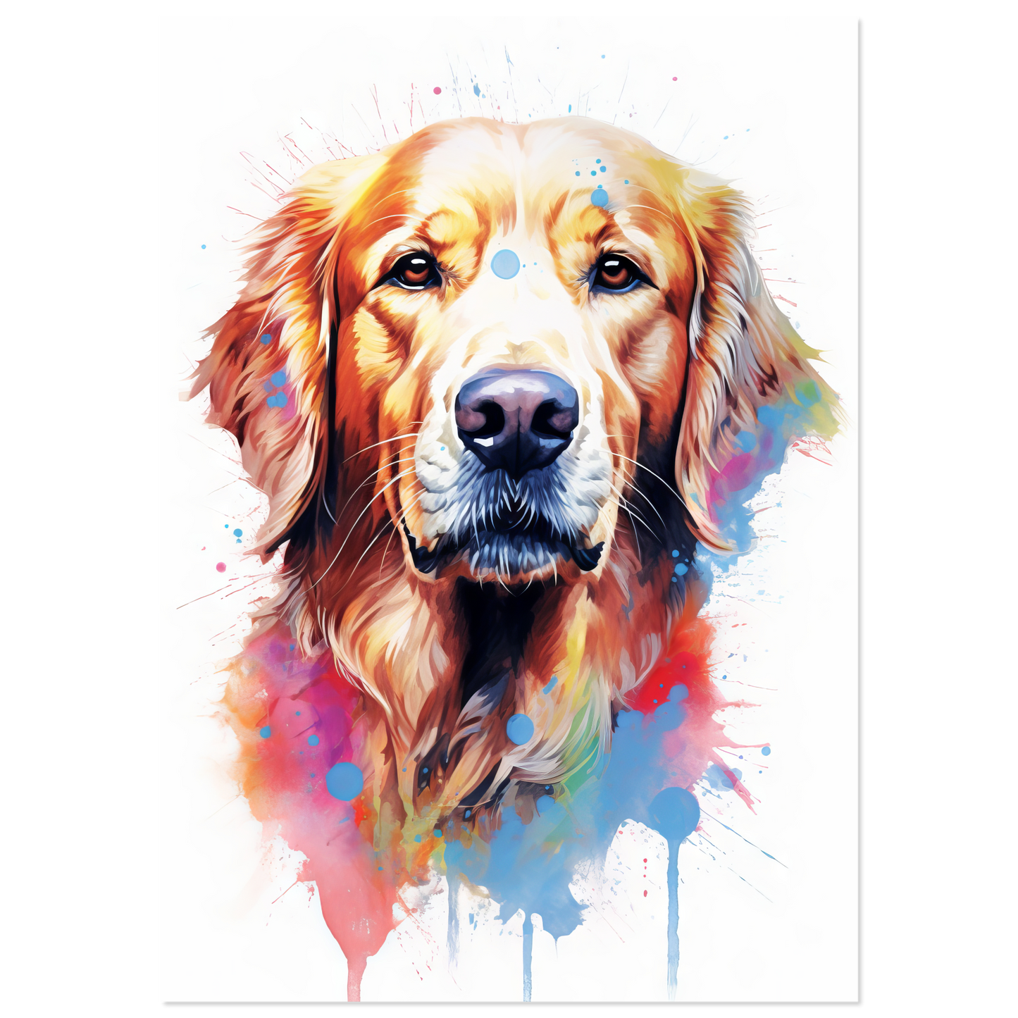 Dog Golden Retriever Pop Art (DOG98)