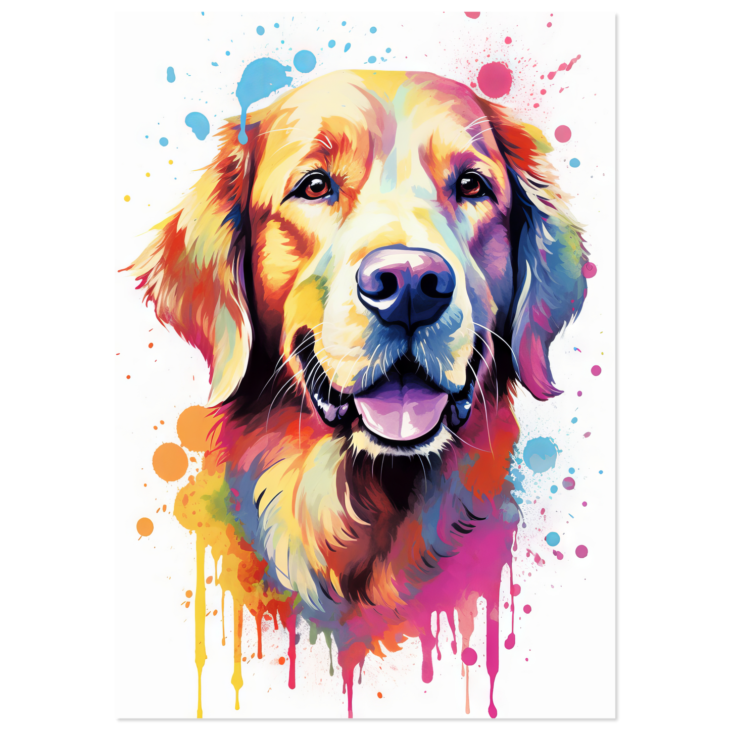 Hund Golden Retriever Pop-Art (DOG99)