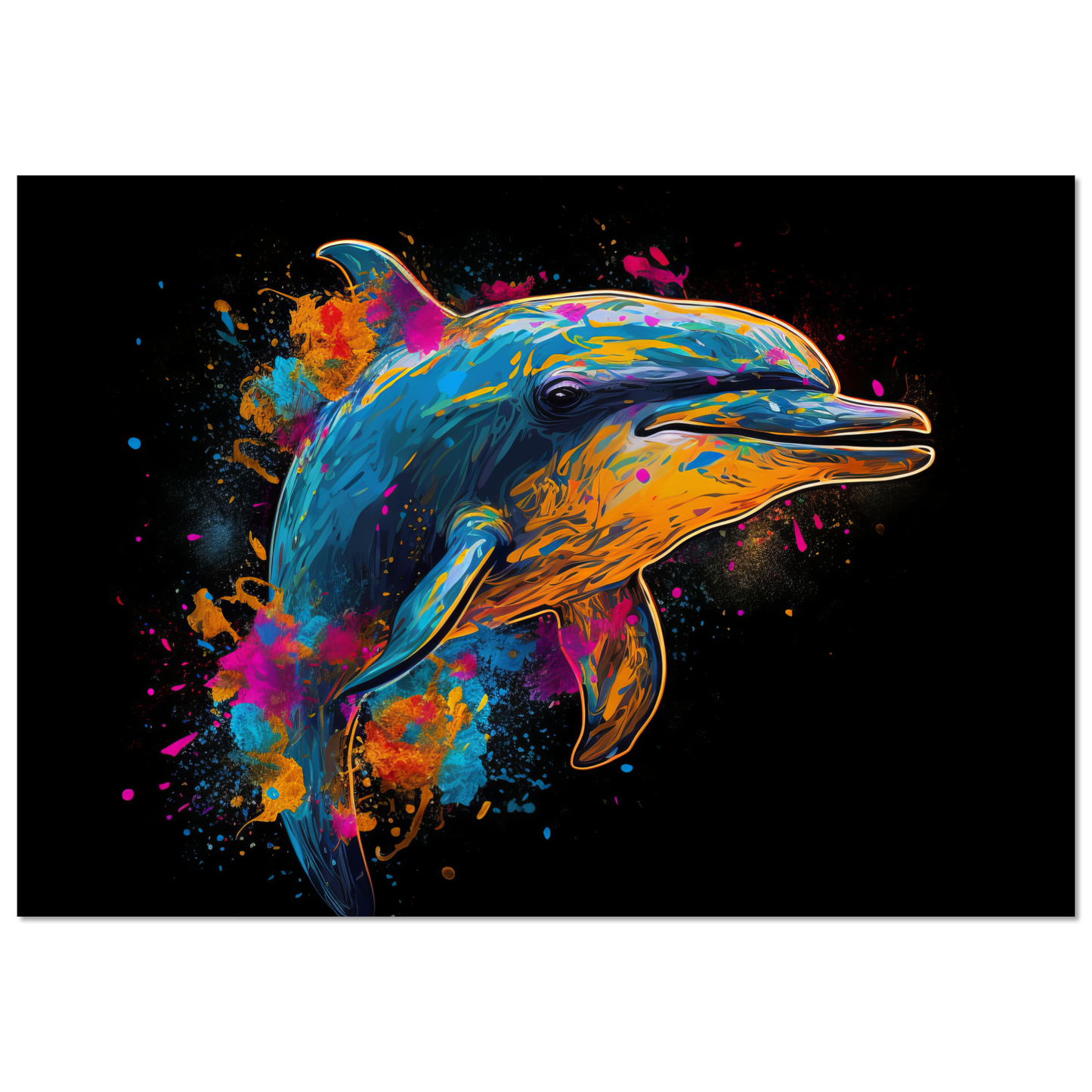 Dolphin dolphin pop art (FISH17)