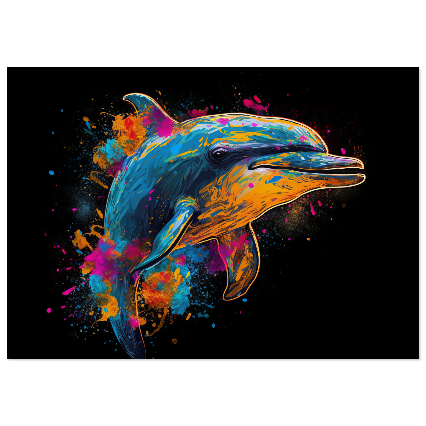 Dolphin dolphin pop art (FISH17)