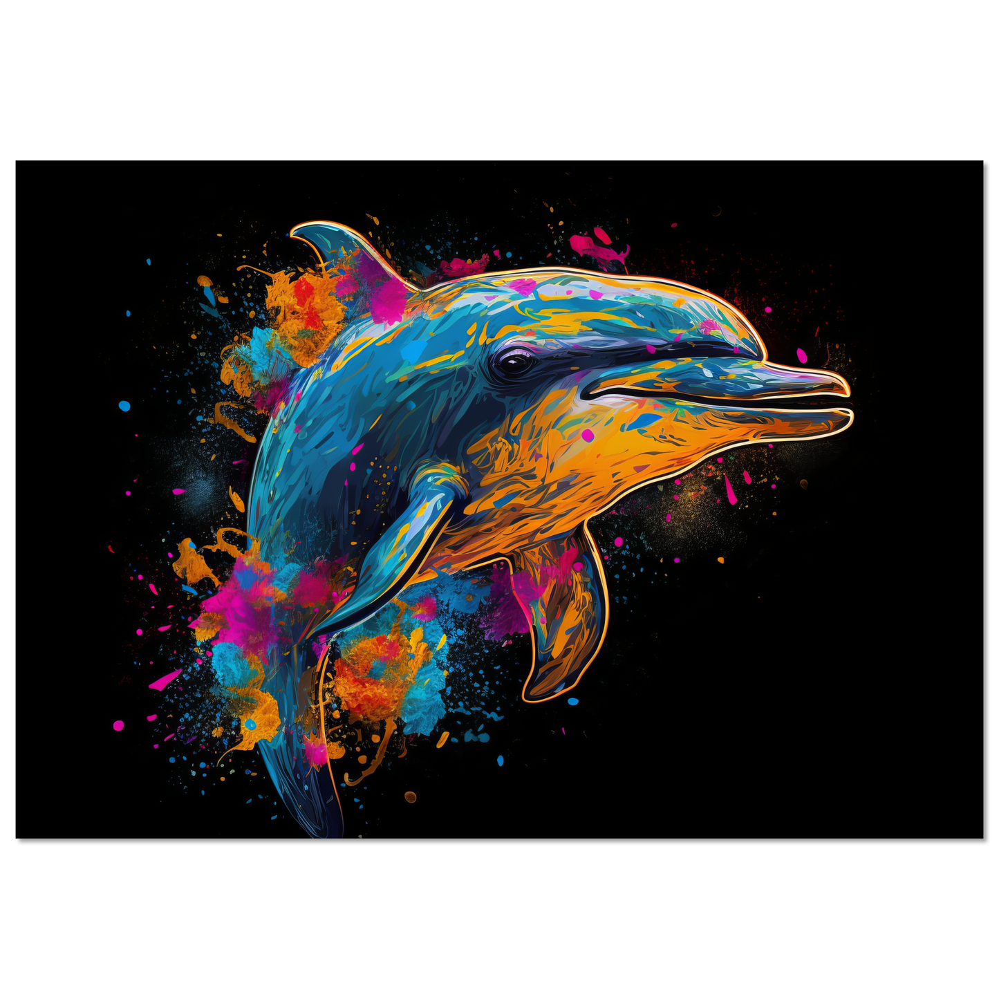 Dolphin dolphin pop art (FISH17)