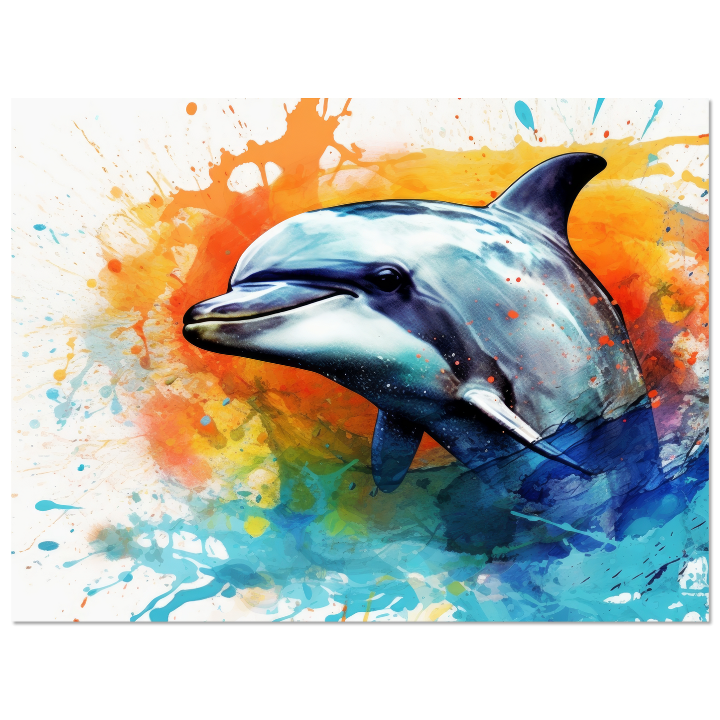 Dolphin dolphin pop art (FISH24)