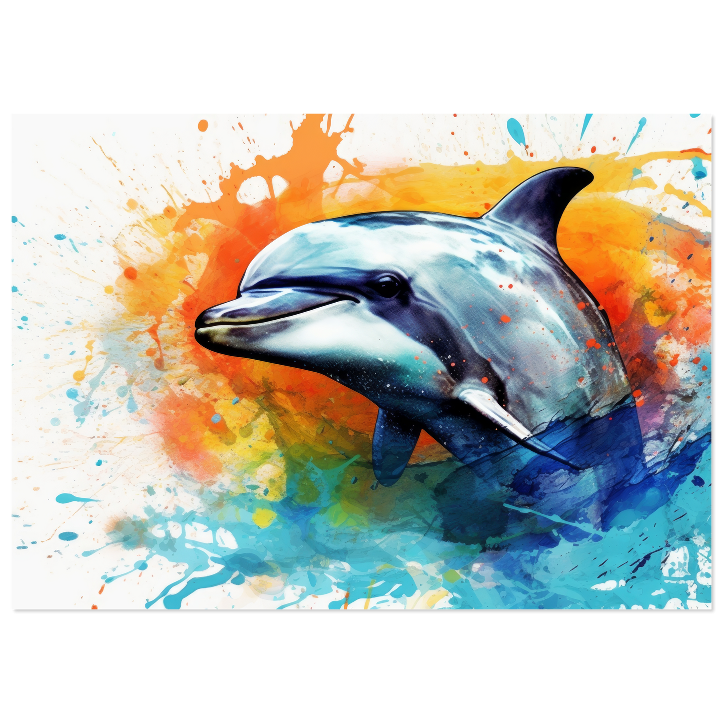 Dolphin dolphin pop art (FISH24)
