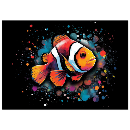 Clownfisch Clown Fische Pop-Art (FISH33)
