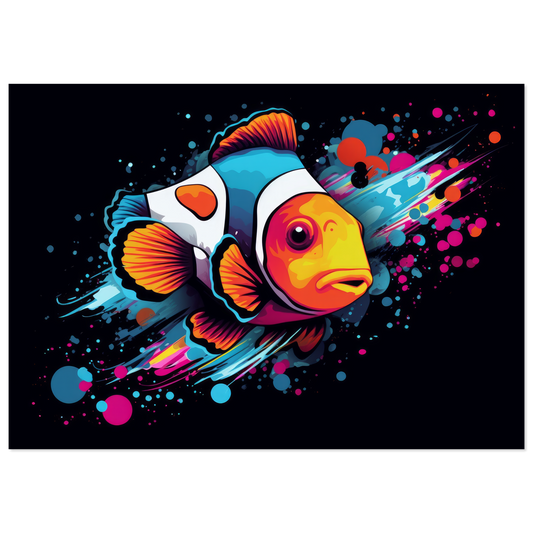 Clownfisch Clown Fische Pop-Art (FISH34)