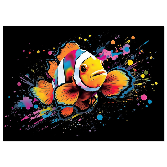 Clownfisch Clown Fische Pop-Art (FISH35)