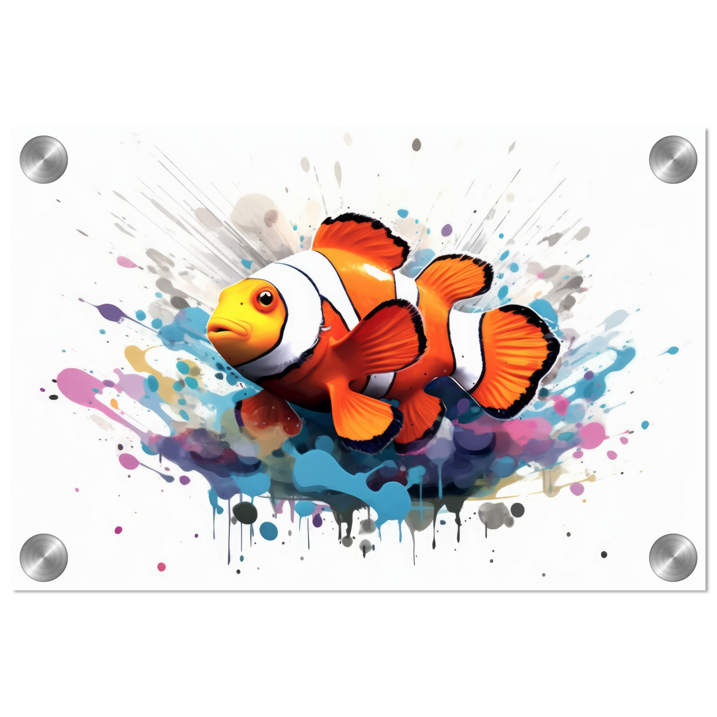 Clown fish clown fish pop art (FISH37)