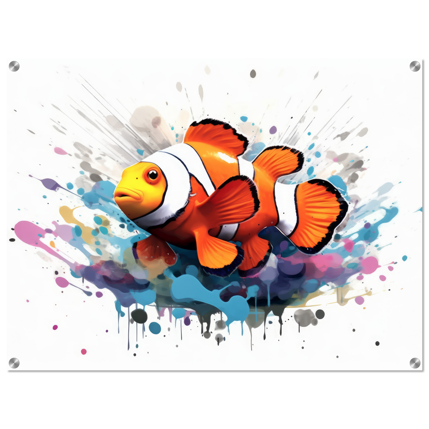 Clown fish clown fish pop art (FISH37)