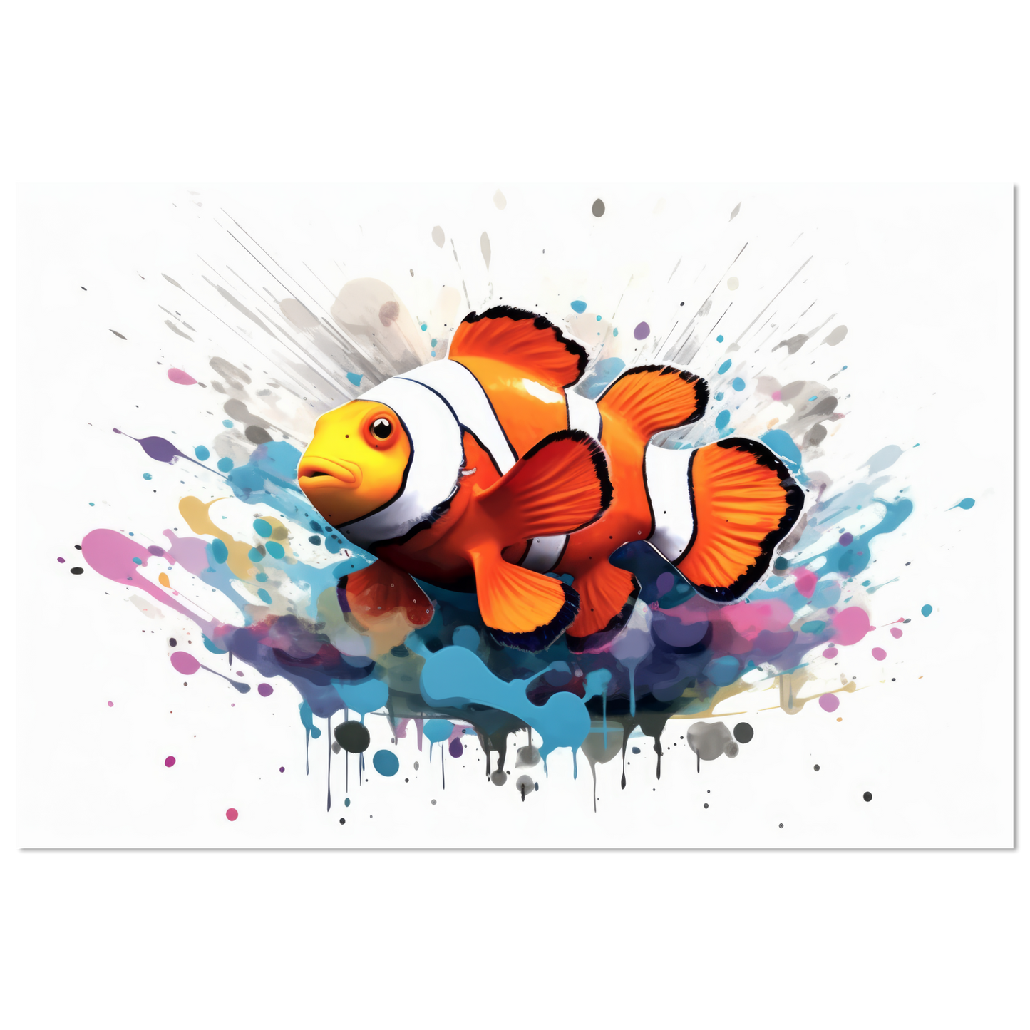 Clown fish clown fish pop art (FISH37)