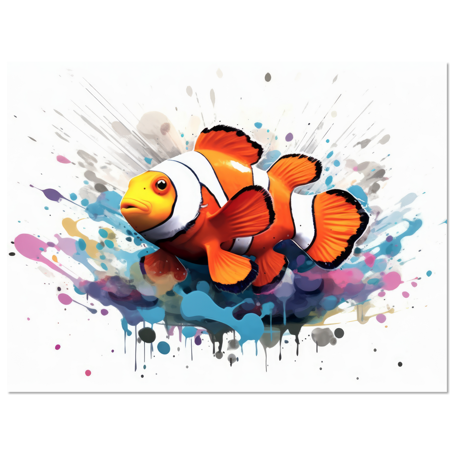Clown fish clown fish pop art (FISH37)