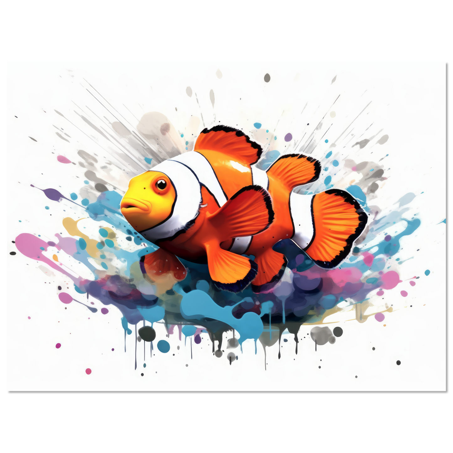 Clown fish clown fish pop art (FISH37)